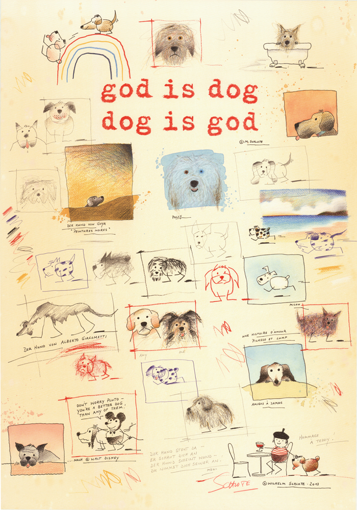 Kunstdruck God is Dog-Hunde